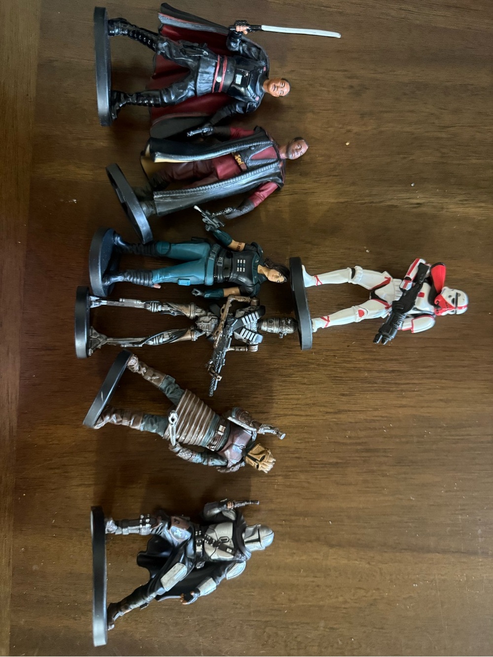 Star Wars Action Figure Lot with Red, Black, White and Brown Accents